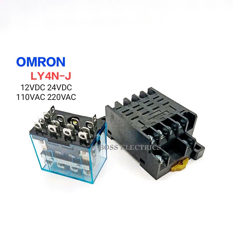 ราคาต่อ 1ตัว 👉👉 LY4N LY4N-J รีเลย์ 4 คอนแทค 10A 250Vac มี 12V 24V 220V และ Socket  14ขา