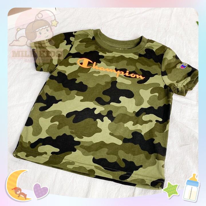 เสื้อยืดเด็กชาย Champion ผ้าคอตตอนเท่ๆ สินค้า surplus ไซส์ 6/9M-8T Ms02