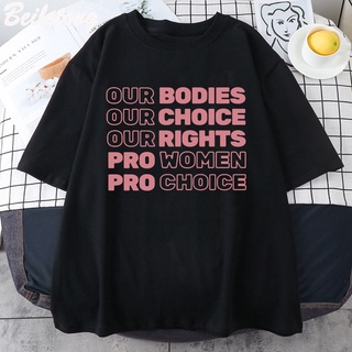 เสื้อยืดครอปใหม่ เสื้อยืดผ้าฝ้าย 100% แขนสั้น พิมพ์ลายตัวอักษร my Body my Choice แฟชั่นฤดูร้อน สําหรับผู้ชาย และผู้หญิง