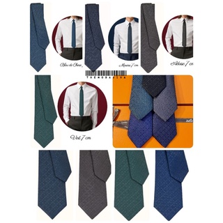 แท้ 100% New HERMES Necktie เนคไท 7cm (เนคไทแบรนด์เนม)