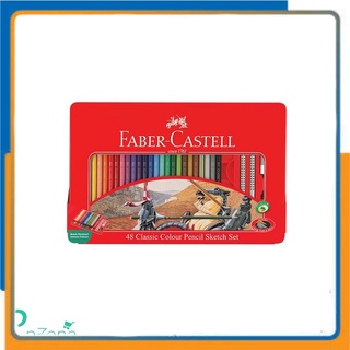 Faber-Castell ดินสอสีไม้อัศวิน 48 สี กล่องเหล็ก