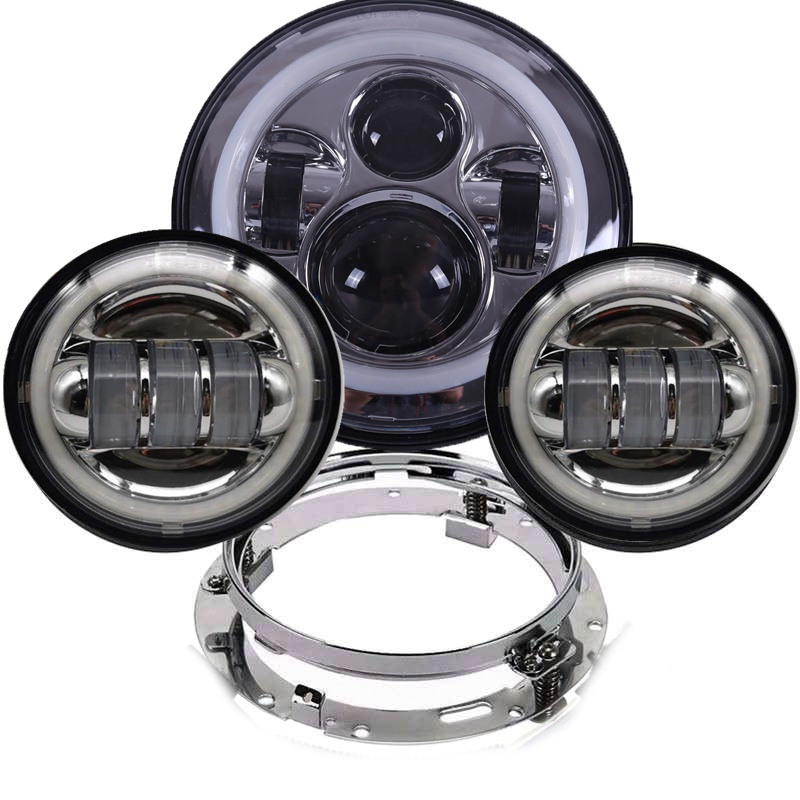 4.5 Inch Chrome Fog Light Assembly With Housing – Fits Harley-Davidson Motorcycles