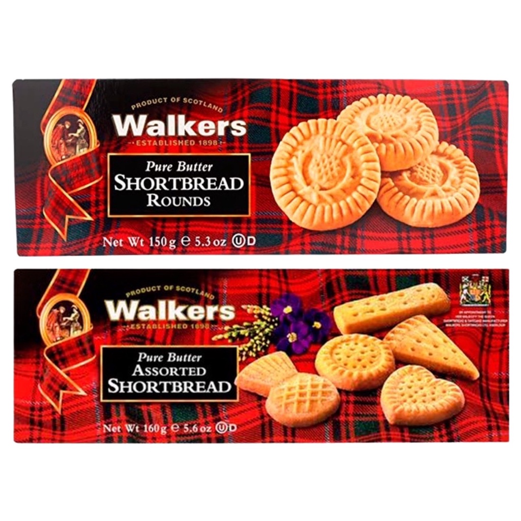 2แบบ Walkers Pure Butter ShortBread Cookies 150-160 กรัม วอล์คเกอร์ส บิสกิต คุกกี้