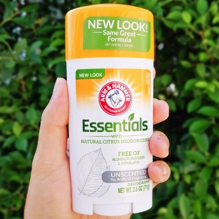 อาร์มแอนด์แฮมเมอร์ โรลออนสติ๊กชนิดปราศจากกลิ่น Essentials™ Natural Citrus Deodorizers, Unscented 71g (Arm &amp; Hammer™)