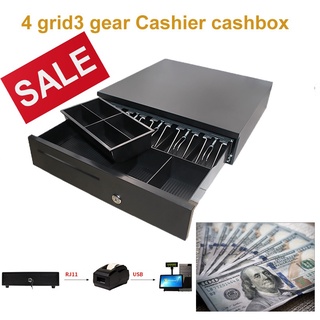 ลิ้นชักเก็บเงิน ลิ้นชักใส่เงิน ลิ้นชักทอนเงิน กล่องเงินสด พร้อมส่งในไทย Cash Drawer เชื่อมต่อ Port RJ11