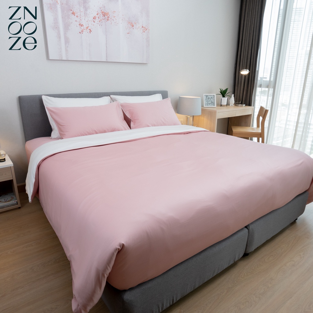 ชุดผ้าปูที่นอน Znooze 3.5 ฟุต  (มีปลอกหมอน 1 ใบ)  100% Egyptian Cotton 500 เส้น Anti-bacterial ส่งฟรี
