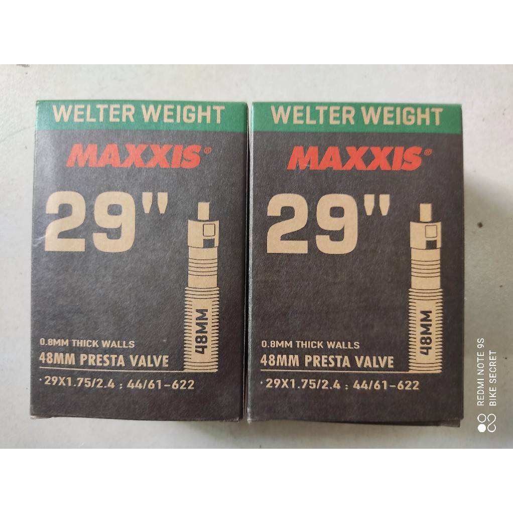 2เส้น - ยางในล้อ 29 นิ้ว Maxxis 29x1.75-2.40"  (ยางในเสือภูเขา 29") จุ๊บเล็ก 48mm