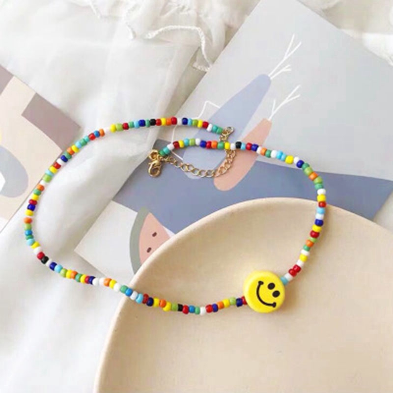 สร้อยคอโชคเกอร์ ประดับลูกปัด รูปปลาดาว สีชมพู สีฟ้า แฮนด์เมด เหมาะกับของขวัญวันหยุด สไตล์โบฮีเมียน สําหรับผู้หญิง