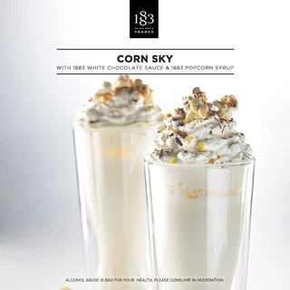 1883 ซอสไวท์ ช็อกโกแลต สำหรับคาเฟ่ ใช้ราดท้อปปิ้งและตกแต่ง | WHITE CHOCOLATE SAUCE 1.89 L. (SKU 5313)