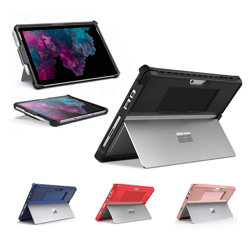 Case For Microsoft Surface Pro 7 6 5 4 Pro X,All-in-One Protective Rugged Cover Case with Pen Holder for Surface GO2 Go