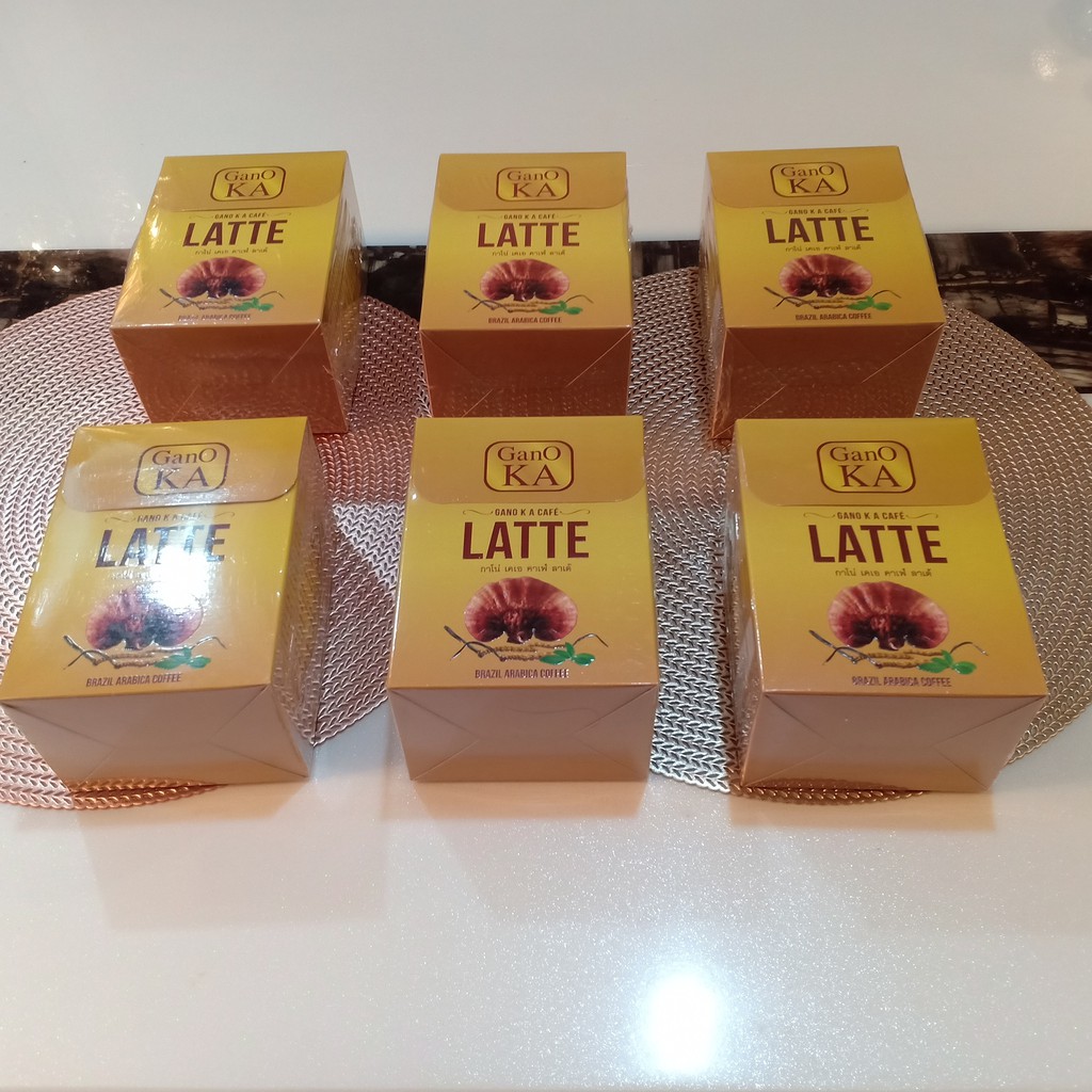 GanO KA Café LATTE ลดน้ำหนัก ลดเครียดหลับสบายช่วยย่อยขับถ่ายกาแฟกาโน่ เคเอคาเฟ่ลาเต้กาแฟบราซิลอาราบิก้า 6กล่องราคาขายส่ง