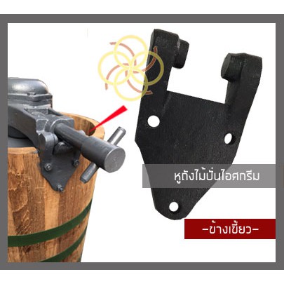 หูข้างเขี้ยวล็อคหัวปั่นสำหรับถังไม้ปั่นไอศกรีมNo.10,12,14,16 ราคา ถูกที่สุด ดีลบีเคเค แกลเลอรีภาพที่ 2