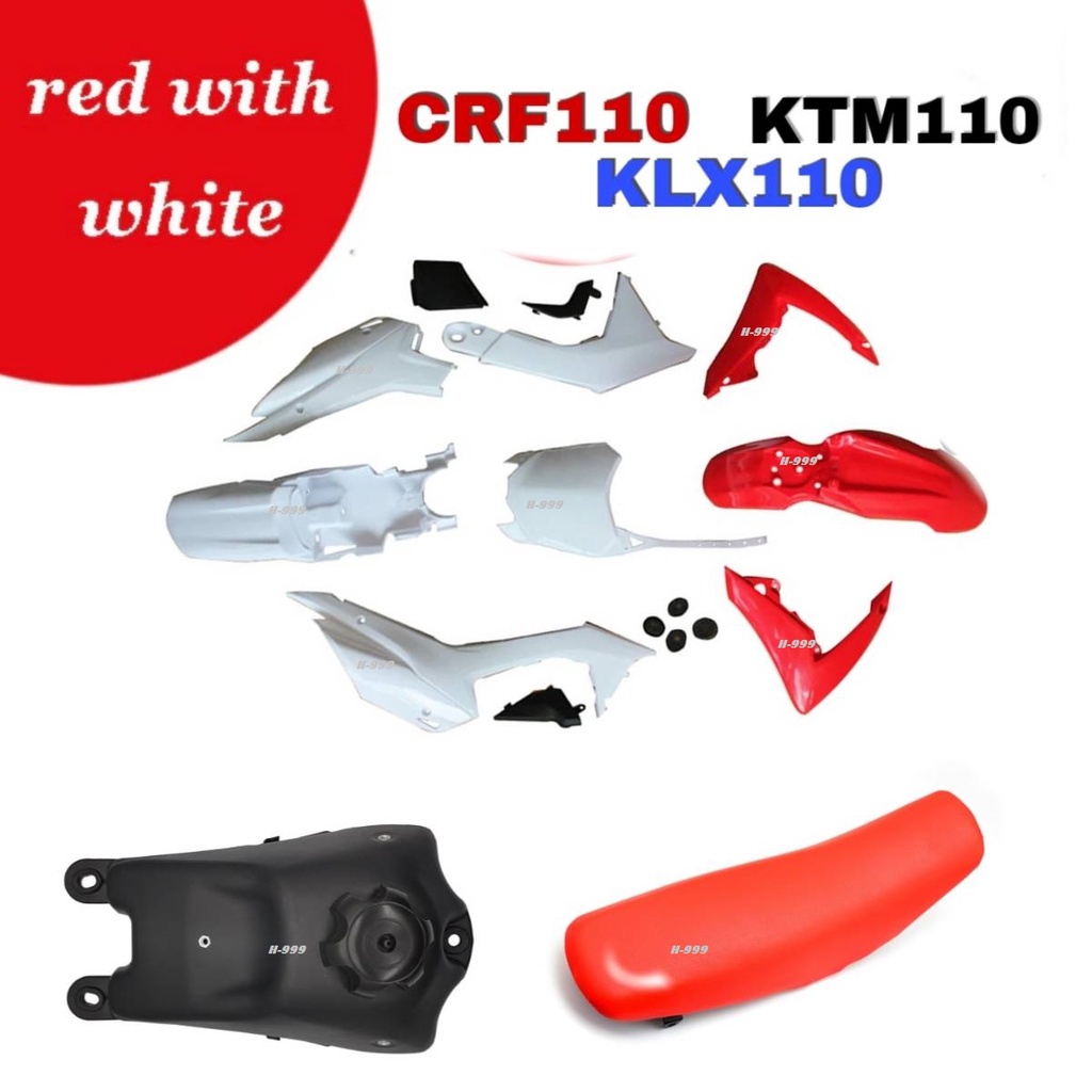 ชุดสี CRF 110-125CC วิบากแปลง ขนาด110cc ขนาด125cc ครบชุด แฟริ่งแปลงใส่วิบาก ใสได้ทุกรุ่น CRF110 CRF110F KSR KLX110 ชุดสี