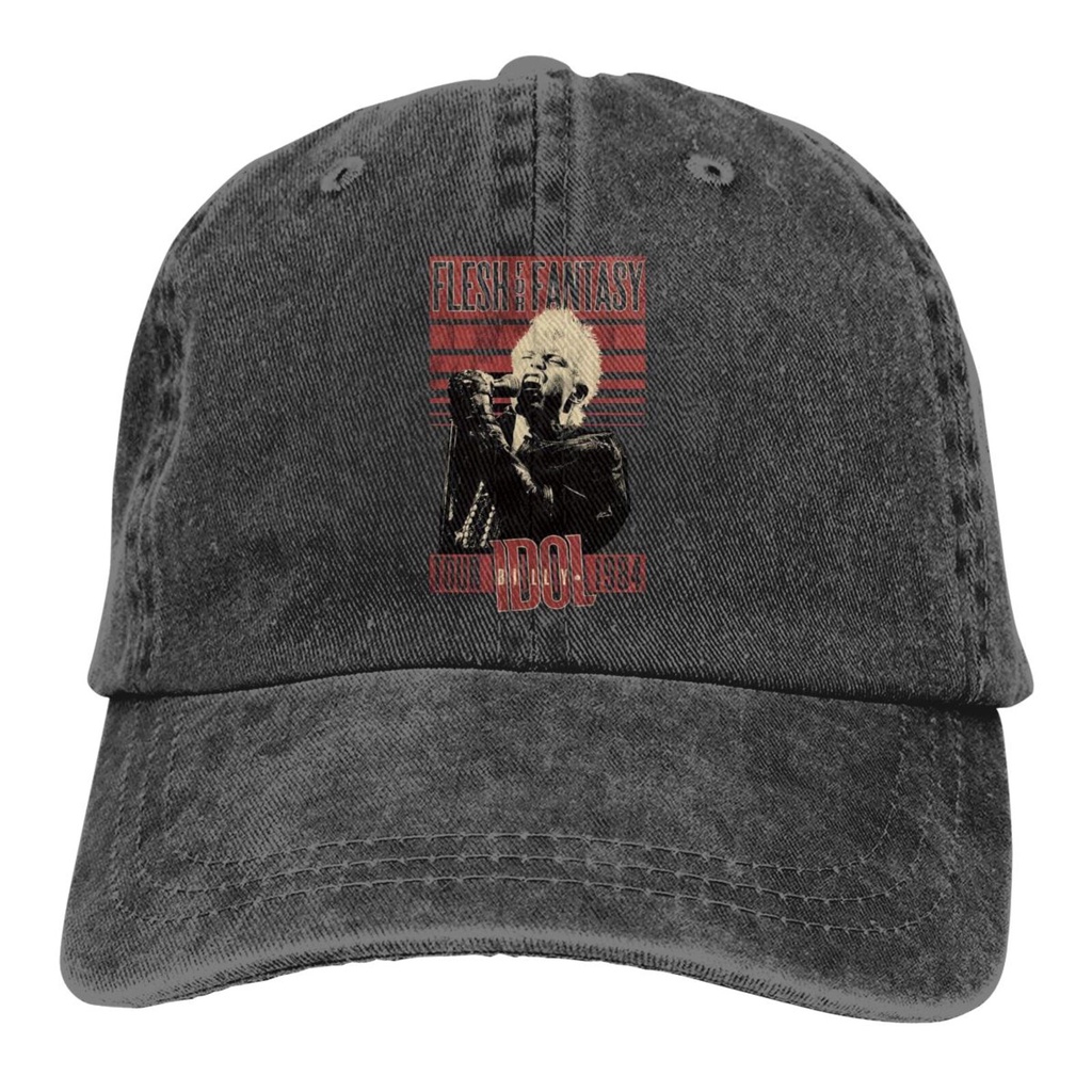 การปรับแต่งส่วนบุคคล Billy Idol Flesh สําหรับ Fantasy Tour 84 สินค้าที่กําหนดเองหมวกพิมพ์สร้างสรรค์