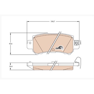 ผ้าดิสเบรคหลัง MAZDA 2 DL 2015- CX-3 DK 1.5 2.0 SKYACTIVE 2015- CX-5 KE GH 2.0 2.2 2.5 2012- GDB3539 TRW