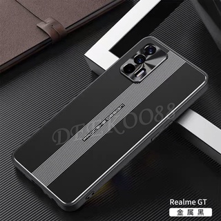 เคสโทรศัพท์ Realme GT 5G RealmeGT Shockproof High Quality PU Leather TPU Metal Man Cover เคสเรียวมีGT