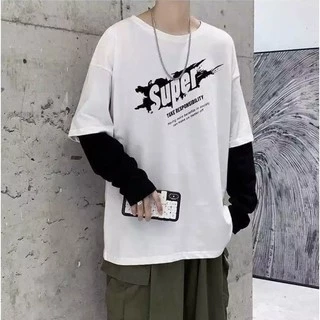 TS MEN เสื้อยืดแขนยาว เสื้อยืดคอกลม ใส่ได้ทั้งหญิงทั้งชาย มี2สี รุ่น0084