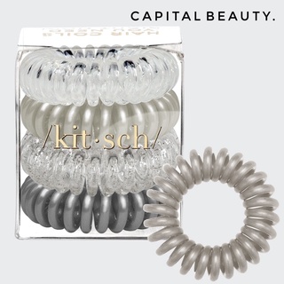 KITSCH Spiral Hair Ties 4 Pack