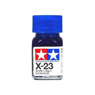 สีสูตรอีนาเมล TAMIYA X-23 Clear Blue (10 ml)