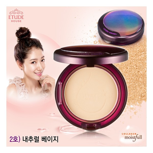 🔥 ของแท้/พร้อมส่ง 🔥 แป้งผสมรองพื้น Etude House Moistfull Collagen Essence-In Pact SPF25/PA++