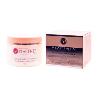 JYP Placenta Anti-Wrinkle Day Cream with Vitamin E and Aloe Vera เจวายพี ครีมรกแกะ (เดย์ครีม) สูตรลดเลือนริ้วรอย 100g