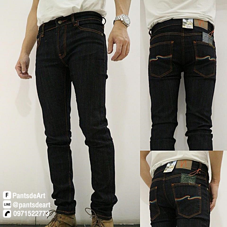 Pantsdeart - กางเกงยีนส์ชาย สีบลูสกายฟอกอ่อน ทรงกระบอกเล็กกึ่งเดฟ ผ้ายีนส์ยืดงานดีมากค่า😍