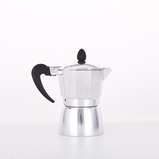 หม้อต้มกาแฟสด มอคค่าพอท (MOKA POT) อลูมิเนียม 3 ถ้วย ต้มน้ำด้วย เตาไฟฟ้า เตาแก๊ส