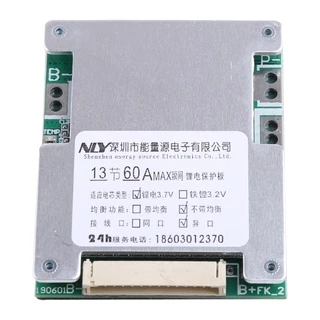 Kook แบตเตอรี่ 13S 48V 60A สําหรับบอร์ดป้องกันแบตเตอรี่ Li-ion BMS PCB