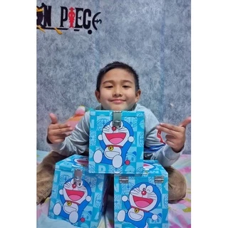 โดเรม่อนกระปุกออมสินกล่องไม้​กล่องTIPBOXกล่องเก็บของโดเรม่อนน่ารัก​(doraemon)​🌠🌠มาพร้อมตัวล๊อคกุญแจ แบบเปิดและปิดฝา