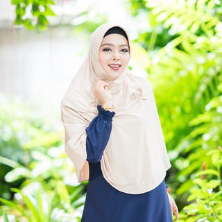 Hijab ผ้าคลุมแบบสำเร็จตกแต่งเรียบๆแต่ดูเก๋ๆ หรูหน่อยๆ