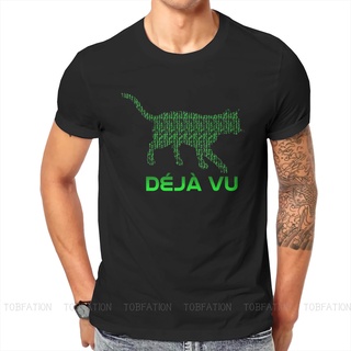 เสื้อยืดผ้าฝ้าย พร้อมส่ง เสื้อยืดแขนสั้น คอกลม พิมพ์ลาย Deja Vu Cat The Matrix Neo Science Fiction Film หลากสี สไตล์โกธิ