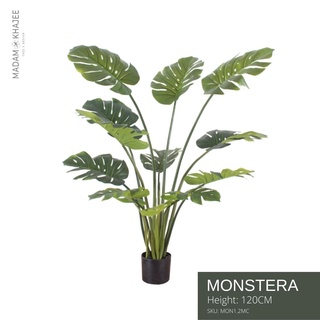 Artificial Monstera tree ต้นมอนสเตร่า สูง 120CM ต้นไม้ปลอมใหญ่เกรดพรีเมี่ยม มาดามขจี  Premium Artificial Plant