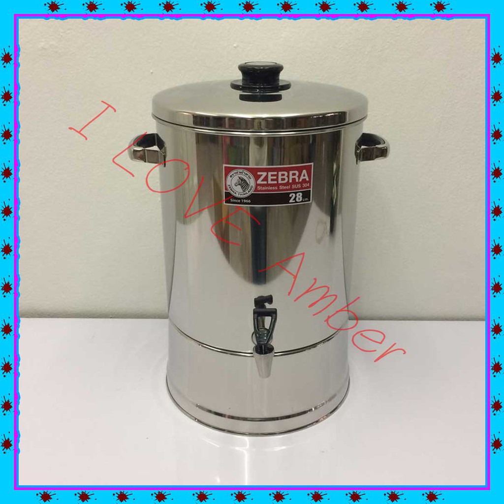 ชื่อ  : ZEBRA  PITCHER  HOT  AND  COLD WATER ZEBRA STAINLESS COOLER 28CM. STAINLESS COOLER WATER HOT