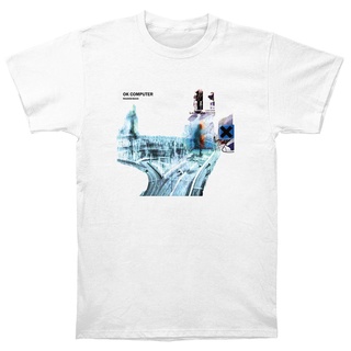 เสื้อผ้าผชเสื้อยืดคอกลม แขนสั้น พิมพ์ลายโปสเตอร์ Radiohead Ok Cd Lp Vinyl สีรุ้ง สําหรับคอมพิวเตอร์S-5XL