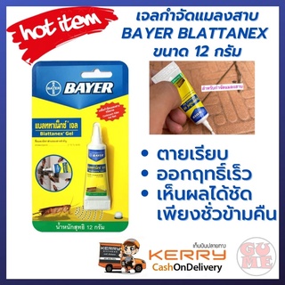 BAYYER เจลกำจัดแมลงสาบ BAYER BLATTANEX 12 กรัม ใช้ปริมาณเพียงเล็กน้อย ออกฤทธิ์เร็วเห็นผลชัดเพียงชั่วข้ามคืน