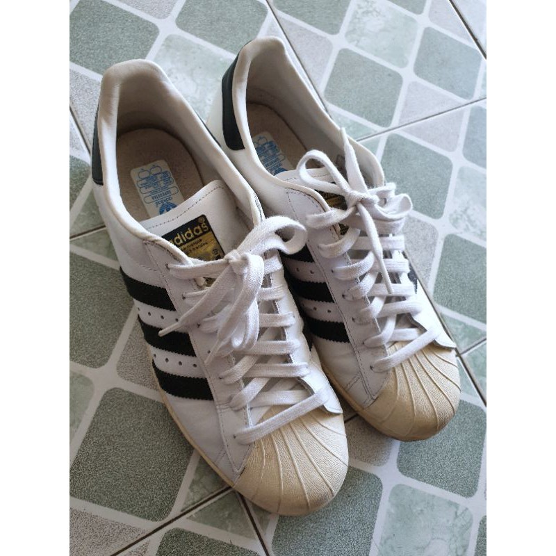 รองเท้า Adidas Superstar 80s Vintage Deluxe สีขาว ไซส์ 8.5 US (มือสอง/สภาพใหม่มาก)