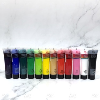 สีอะคริลิค แบบหลอด ซากุระ Sakura Acrylic Color ขนาด 20 ml/75 ml