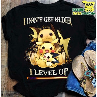 ☃❁☼Pikachu Medical Bowl t Gett Ol de r Medical Evel Up รูปภาพ xp RT, Raichu, Pikachu, Picchu, Pokemon เสื้อยืดผู้หญิง