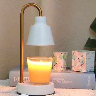 【หลอดไฟฟรี】โคมไฟอุ่นเทียน Candle Warmer หรี่แสงได้ขนาดเล็ก โคมไฟเทียนอ โคมไฟละลายเทียนหอม เทียนหอม สีดำ โรมาปลั๊กอินโคมไ