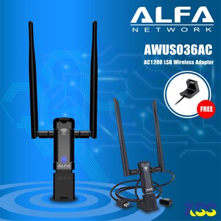 💥ส่งชัวร์ส่งไว🚀ALFA (AWUS036AC) AC1200 Wireless USB Adapter High Gain(สินค้ารับรับประกัน1ปี)