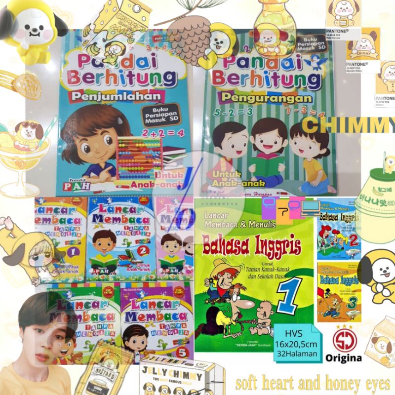 CHILDRENS MATERIALS BOOKS FOR PAUD, TK, SD / BOOKS FOR FLUENT READING, WRITING, ENGLISH MATHEMATICS 