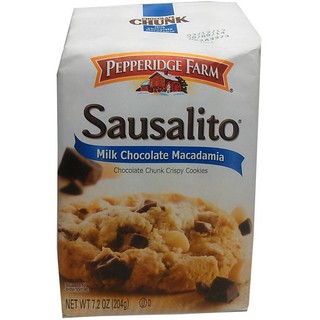 Pepperidge Farm Milk Chocolate Macademia Cookies 204g เปปเปอร์ริดจ์ฟาร์มคุกกี้นมช็อกโกแลตมาคาเดเมีย 204 กรัม