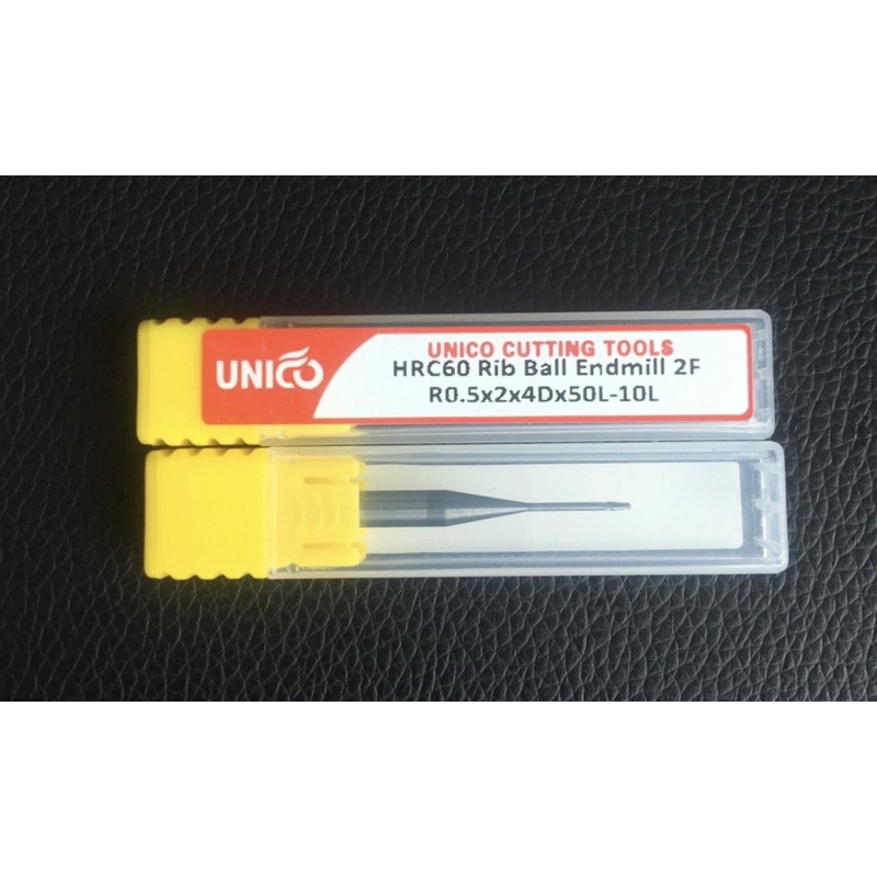 พร้อมส่ง ดอกเอ็นมิล ดอกกัดคาร์ไบด์ งานเหล็ก ขนาด1มม. Dia. R0.5*2*4D*50L-10L 2F ราคาถูก