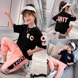 (พร้อมส่ง)  เสื้อผ้าเด็กโต ชุดเด็ก เสื้อ+กางเกง ผ้าดี