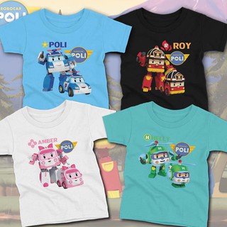 เสื้อเด็ก robocar poli โพลิ รอยด์ แอมเบอร์ เฮนริ เสื้อยืดเด็ก ลายการ์ตูนโรโบ้คาร์โพลี่ กลุ่ม Z