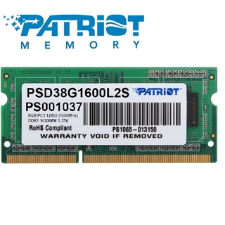 Patriot 8GB DDR3 1600MHz Notebook SODIMM