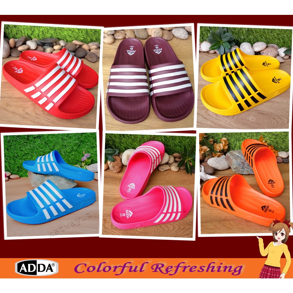 รองเท้าแตะผู้หญิงแบบสวม รองเท้าแตะแบบสวม ใส่สบาย adda รุ่น 55R01