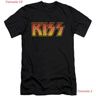 เสื้อยืดผ้าฝ้ายพิมพ์ลายขายดีKISS - Classic (slim Fit) T-Shirt Size M คิส วงร็อค เสื้อพิมพ์ลาย เสื้อยืดแนวสตรีท เสื้อยืดผ