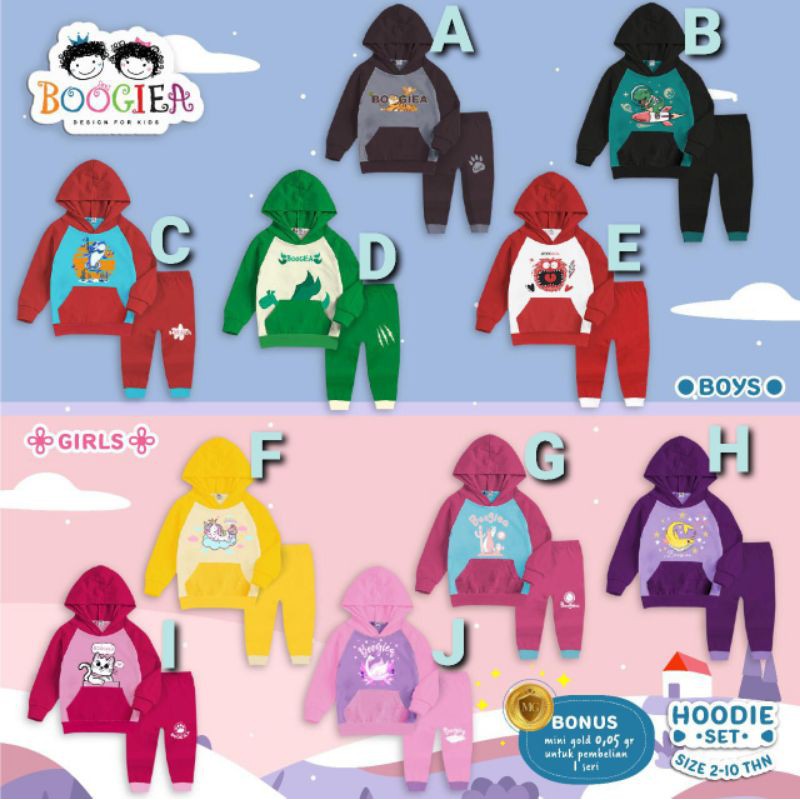 Boogiea HODIE SET / HODIE Settings / HODIE Settings / HODIE Settings สําหรับเด็ก / Booogiea Hodies /