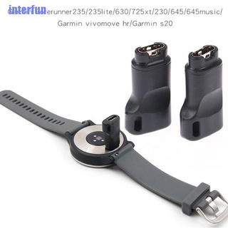 (Interfun) อะแดปเตอร์ชาร์จ Micro Usb Type-C สําหรับ Garmin Fenix 5/6 Convert Wrist Watch Charger